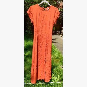 Urban Outfitters Open-Back Orange Dress w/ High Slit